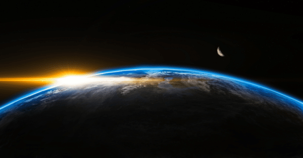 Sunrise from outer space