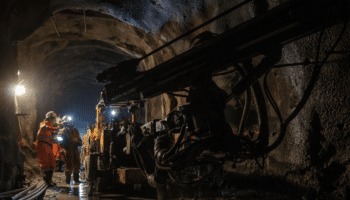 Engineers in underground mine