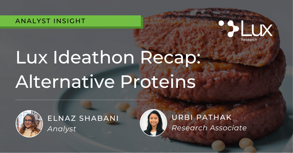 Lux Ideathon Recap Alternative Proteins Lux Research