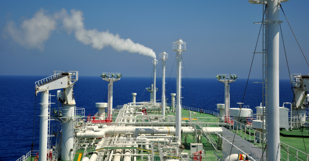 LNG carrier venting methane
