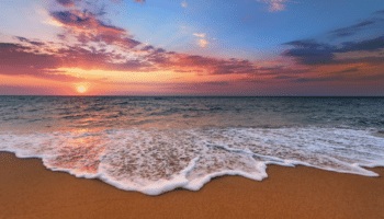 colorful ocean beach sunrise