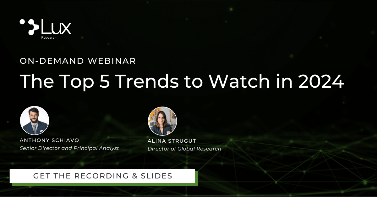 The Top 5 Trends to Watch in 2024 - Lux Research