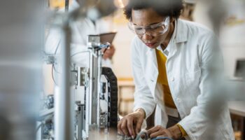 Scientist working in a lab
