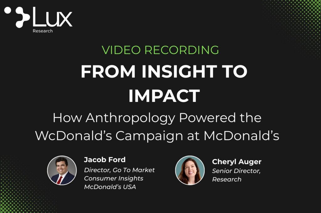TMRE 2025: Lux Research & McDonald's