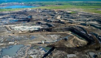 Aerial photo of mining