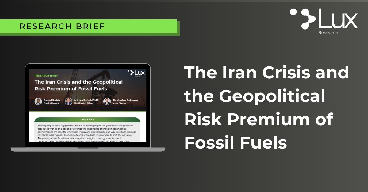 The Iran Crisis and the Geopolitical Risk Premium of Fossil Fuels - Lux ...