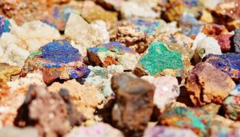 Different colored minerals