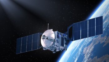 Satellite orbiting the earth